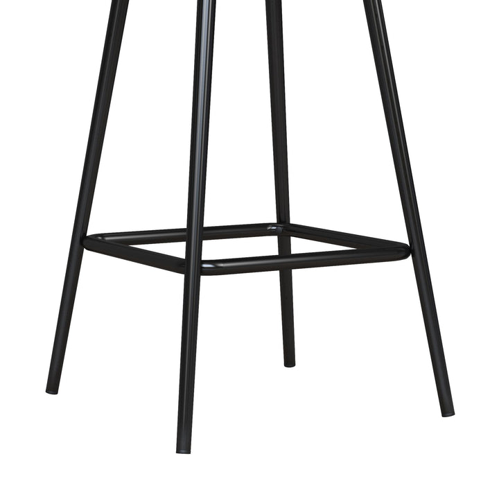 Brandon Upholstered Mid Century Modern Counter Height Bar Stool - Gray