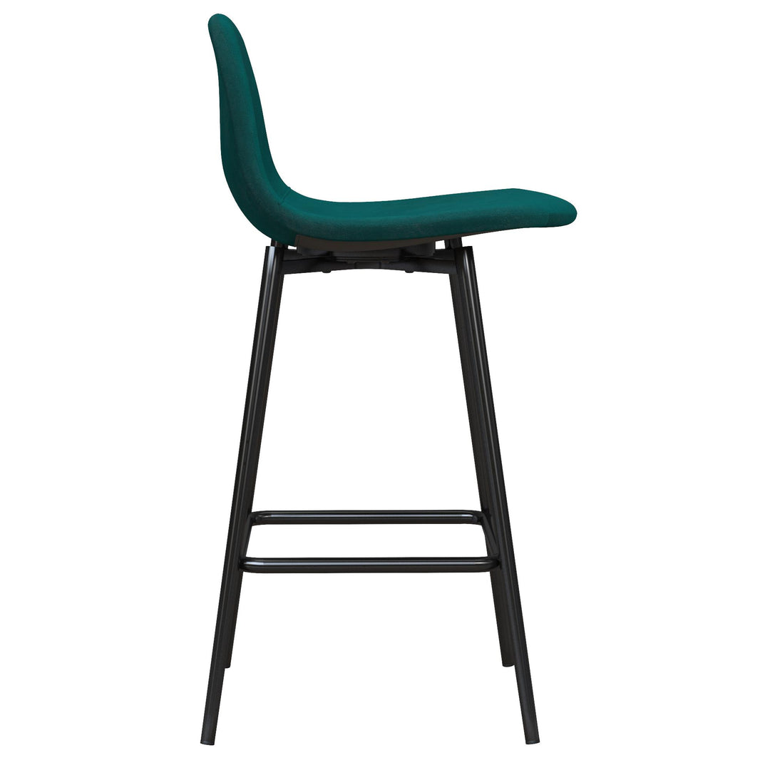 Brandon Upholstered Mid Century Modern Counter Height Bar Stool - Green