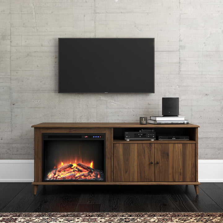 Farnsworth Fireplace TV Stand for TVs up to 65" - Columbia Walnut