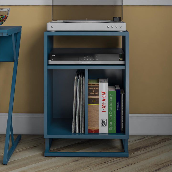 Turntable Stand with Modern Design -  Blue