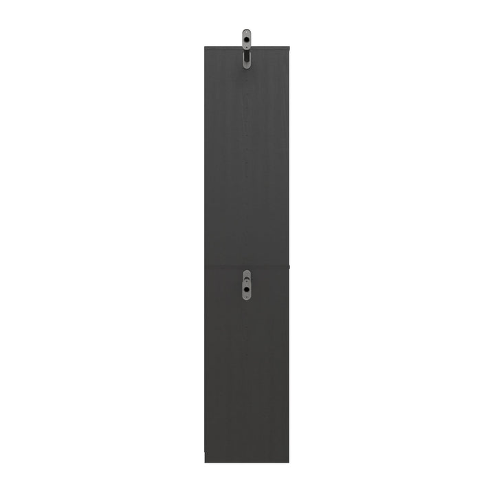 Summer Haven Closet Tower with 4 Clothing Rods, 4 Shelves and 4 Cubbies - Espresso