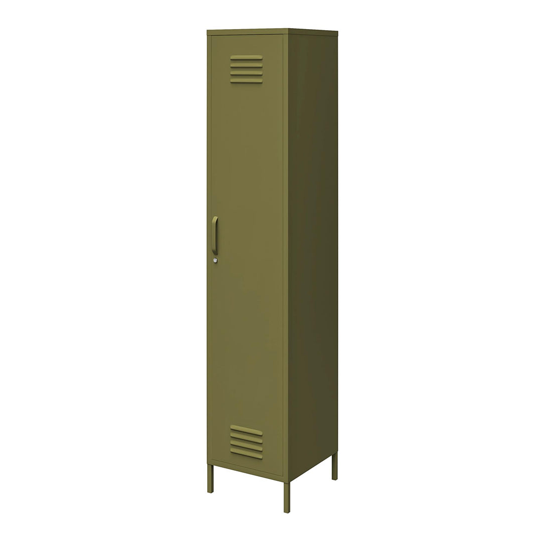 Shadwick 1 Door Tall Single Metal Locker Style Storage Cabinet - Olive Green Metal
