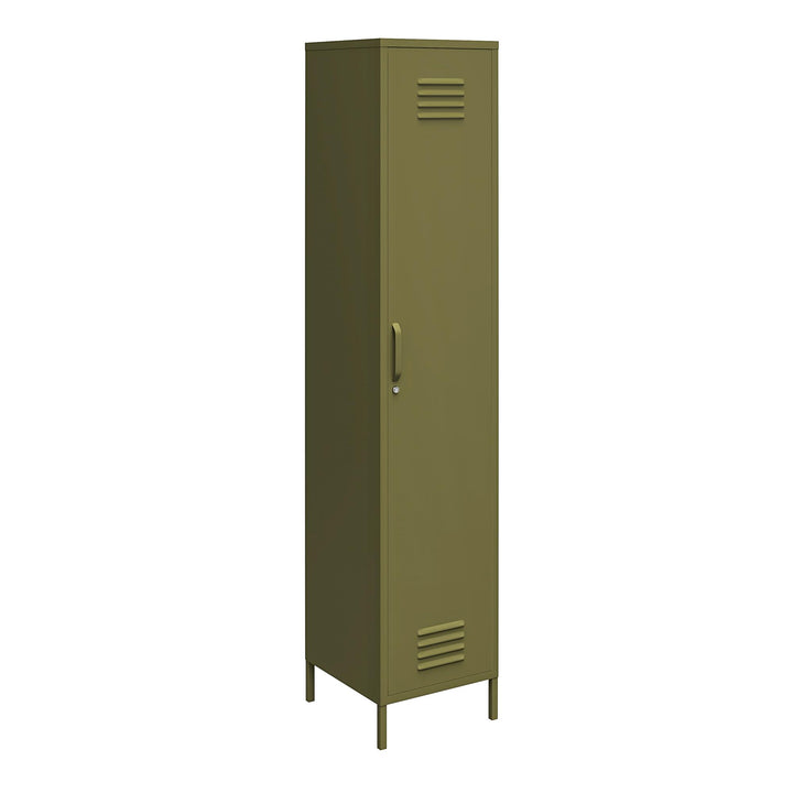 Shadwick 1 Door Tall Single Metal Locker Style Storage Cabinet - Olive Green Metal