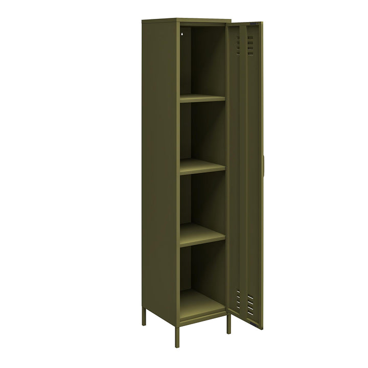 Shadwick 1 Door Tall Single Metal Locker Style Storage Cabinet - Olive Green