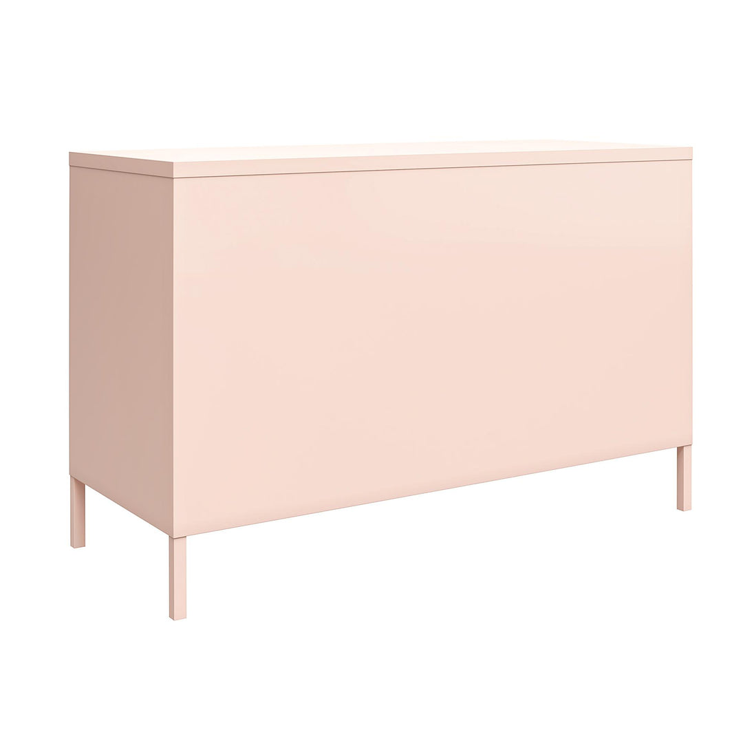 Shadwick 2 Door Wide Metal Locker Accent Storage Cabinet - Pink