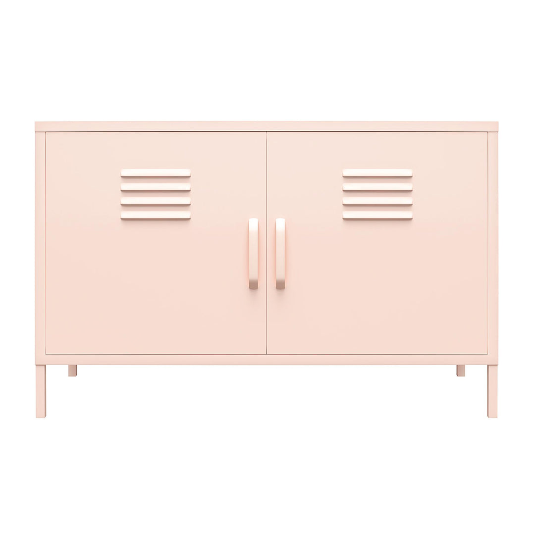Shadwick 2 Door Wide Metal Locker Accent Storage Cabinet - Pink