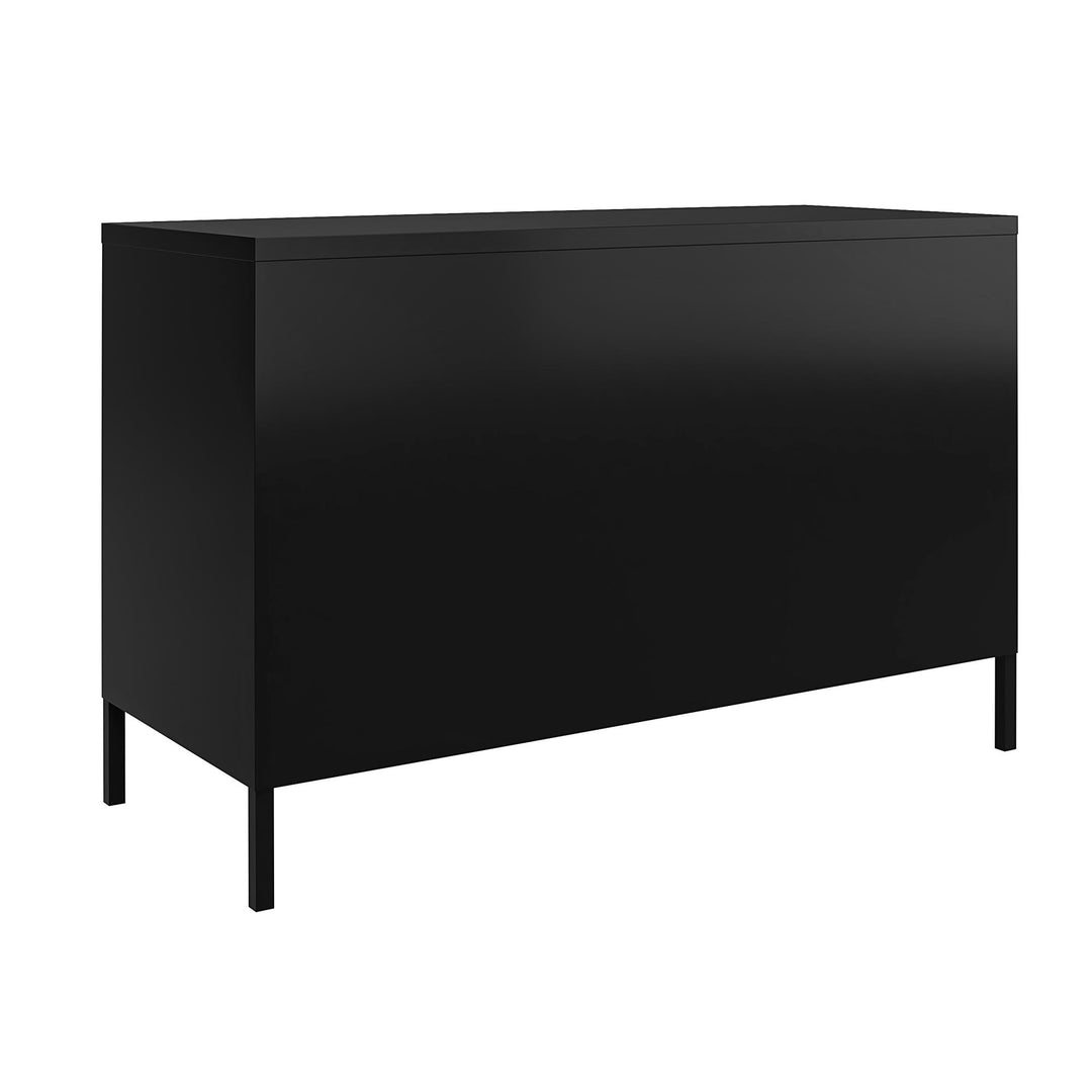 Shadwick 2 Door Wide Metal Locker Accent Storage Cabinet - Black