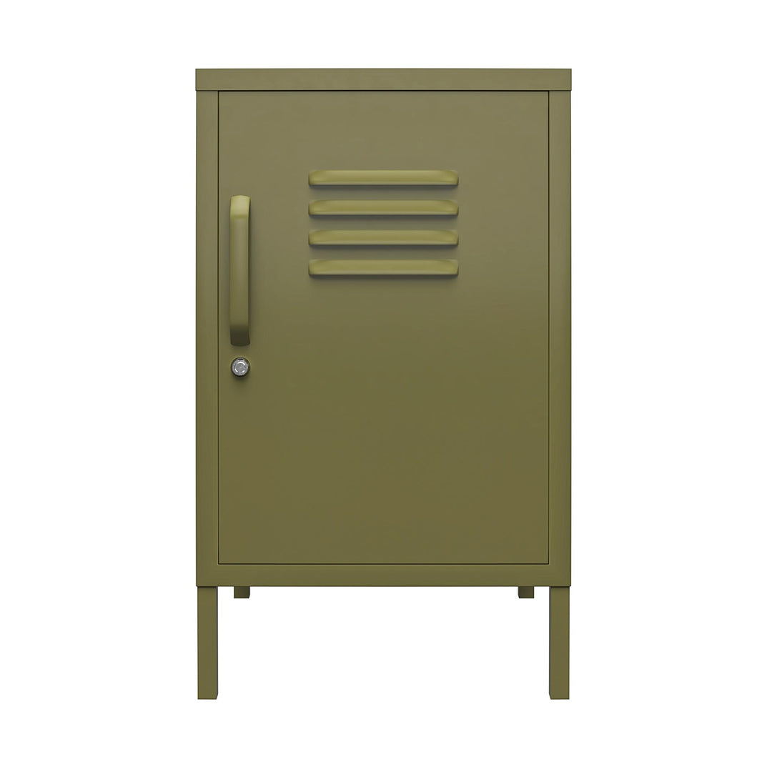 RealRooms Shadwick Metal Locker End Table, Olive Green - Olive Green