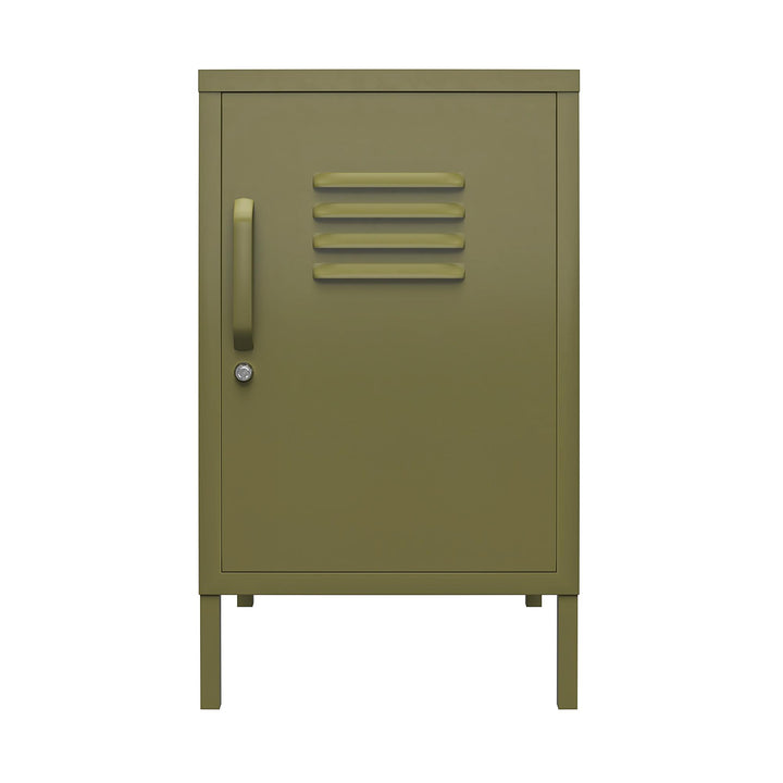 RealRooms Shadwick Metal Locker End Table, Olive Green - Olive Green