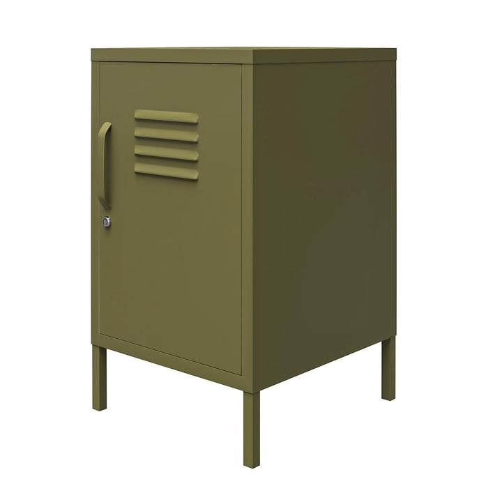RealRooms Shadwick Metal Locker End Table, Olive Green - Olive Green