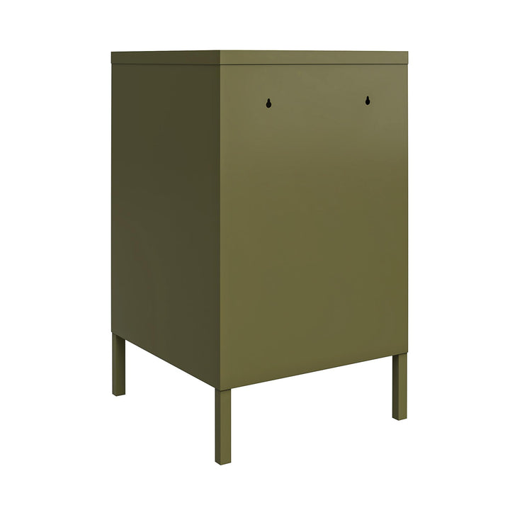 RealRooms Shadwick Metal Locker End Table, Olive Green - Olive Green