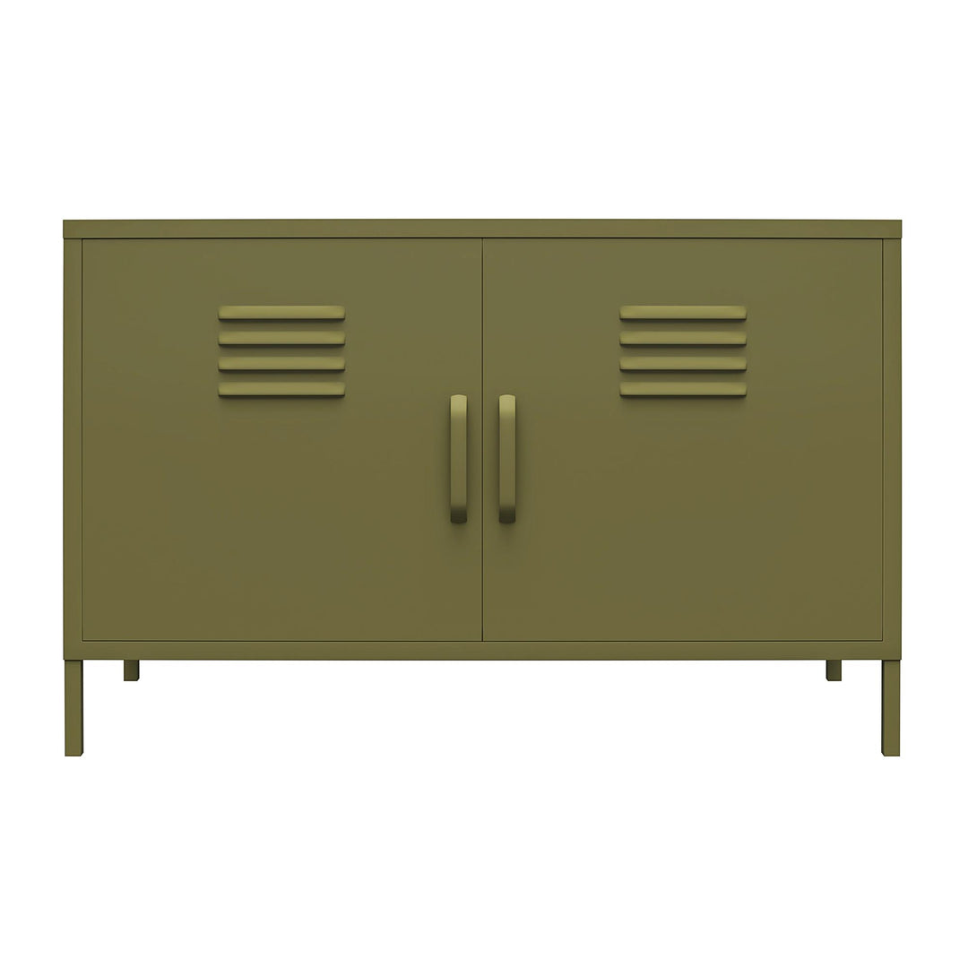 Systembuild Evolution Shadwick 2-Door Metal Locker Accent Cabinet, Olive Green - Olive Green