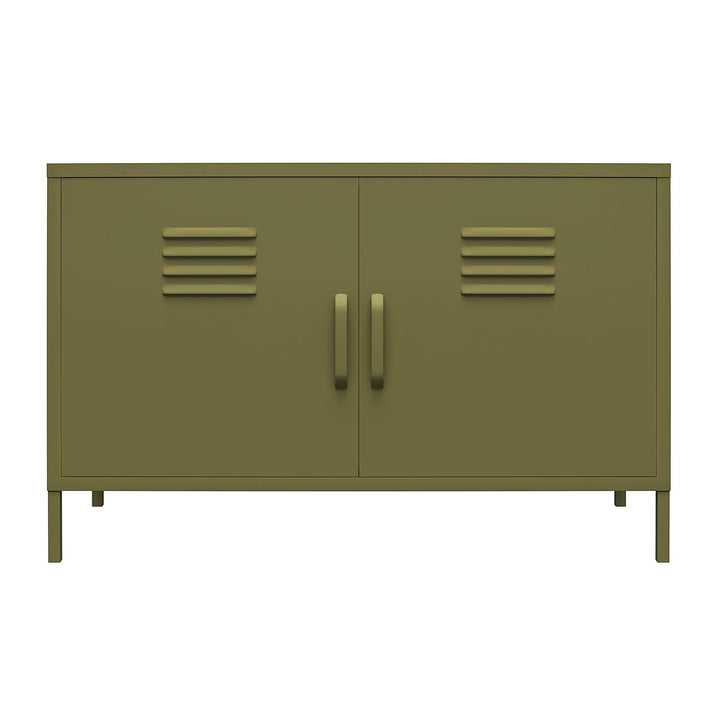 Systembuild Evolution Shadwick 2-Door Metal Locker Accent Cabinet, Olive Green - Olive Green