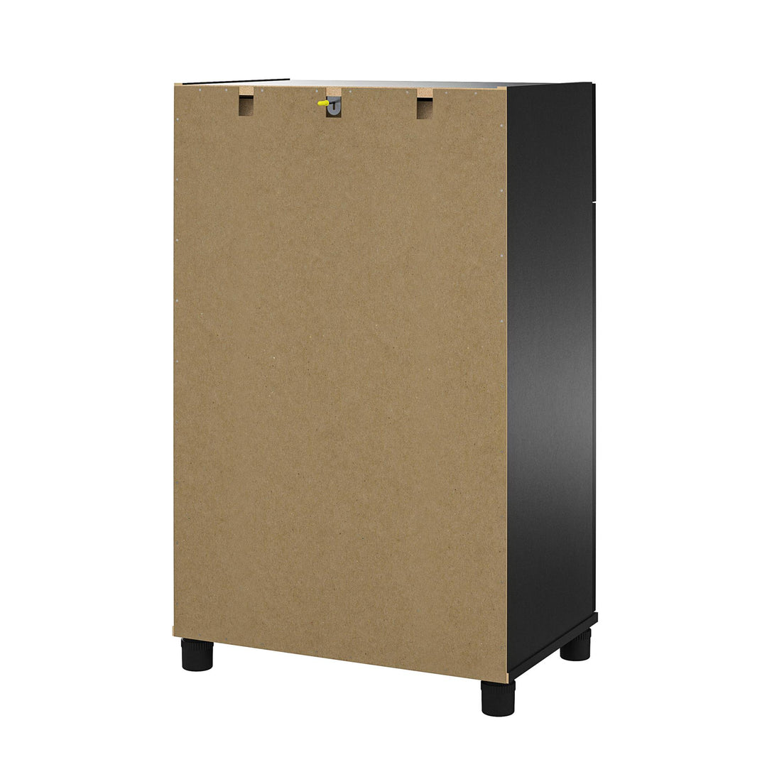 Callahan 24 Inch 1 Drawer and 2 Door Base Storage Cabinet - Black