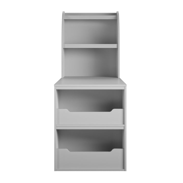 Jocelyn Multifunctional Storage Desk with 6 Shelves - Dove Gray