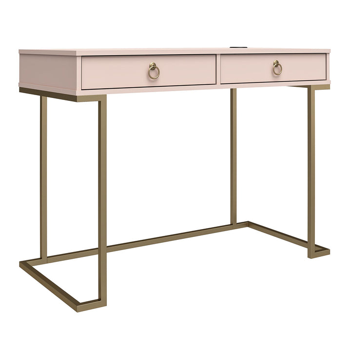 Camila Two Drawer Desk -  Pink