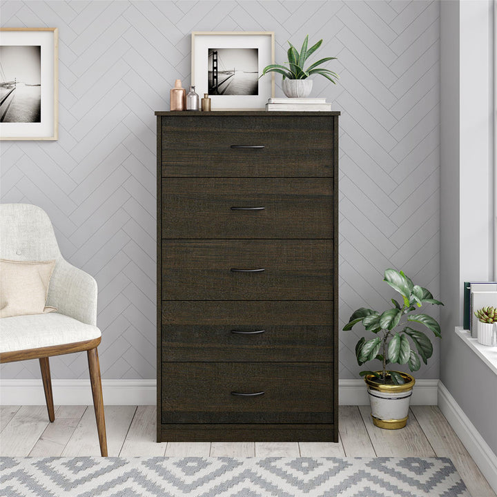 Contemporary tall rectangular dresser -  Espresso