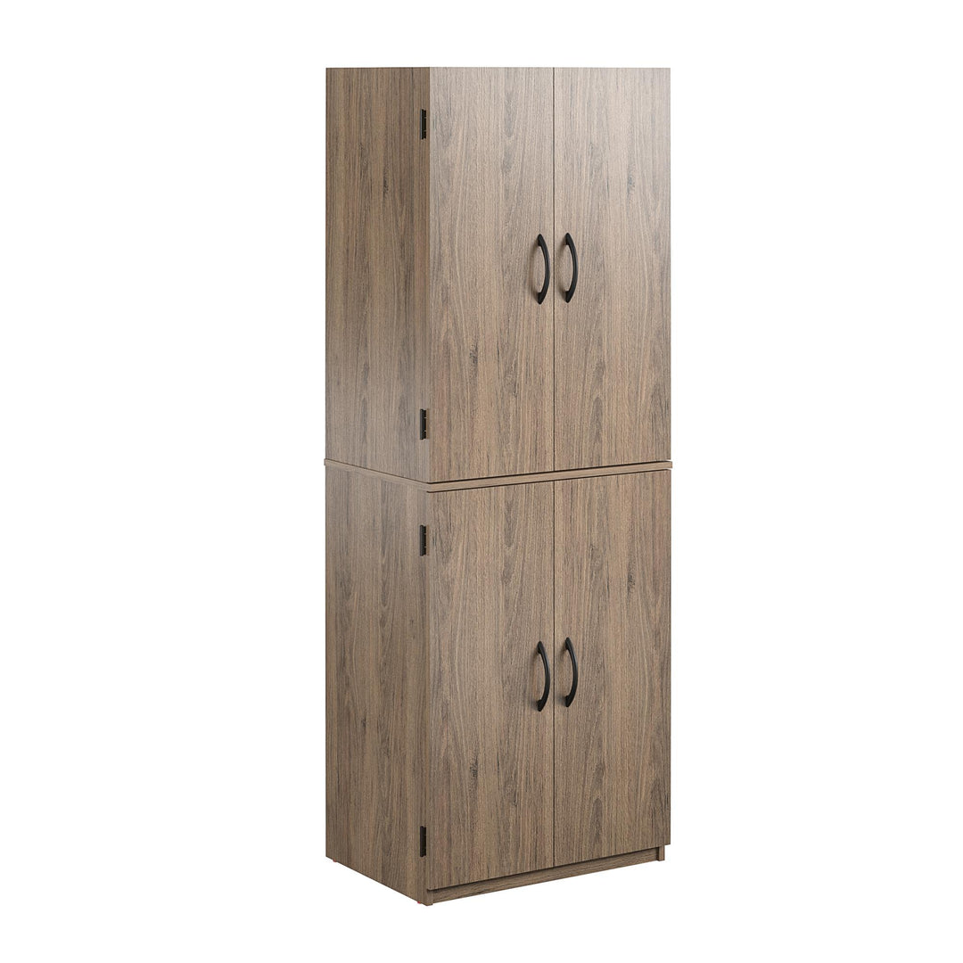 Systematic 4-Door 5' Storage Cabinet - Rustic Oak
