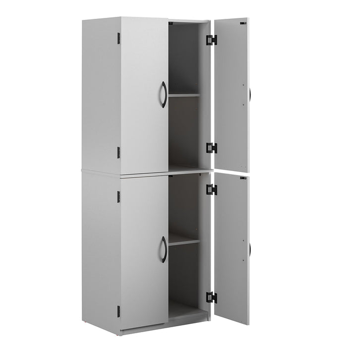 Systematic 4-Door 5' Storage Cabinet - Dove Gray