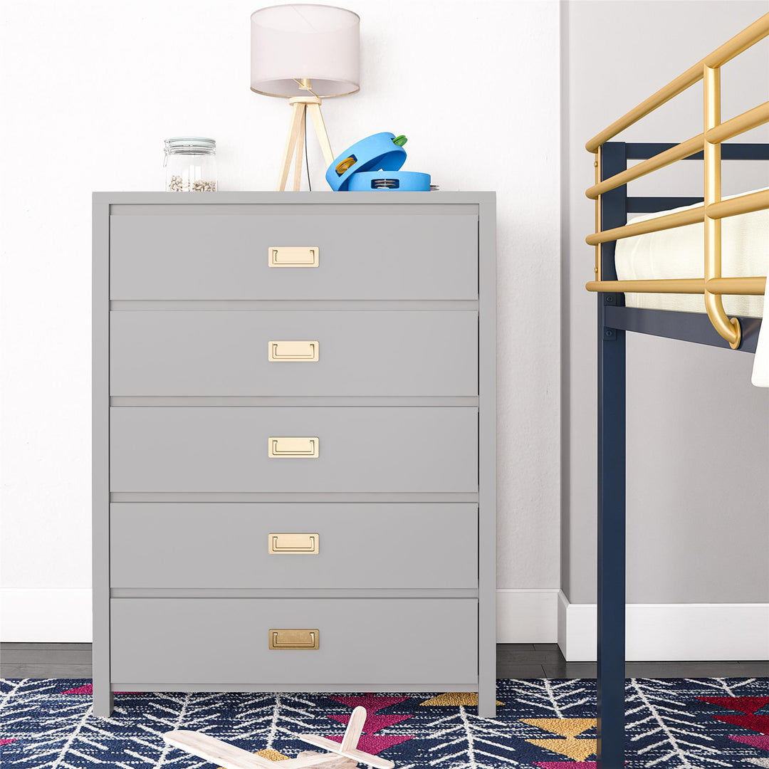 Monarch Hill Dresser with Gold Pulls -  Dove Gray