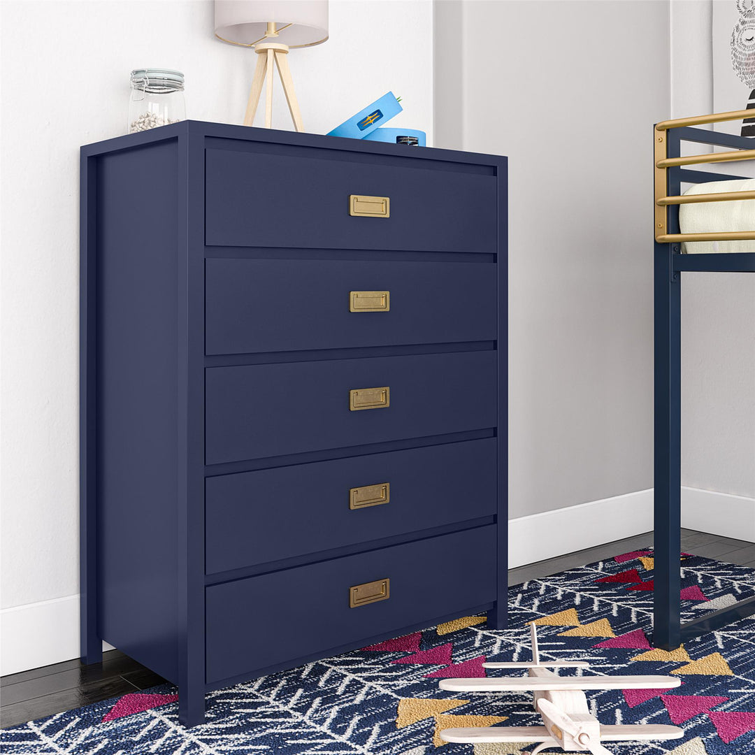 Monarch Hill Dresser with Gold Pulls -  Navy
