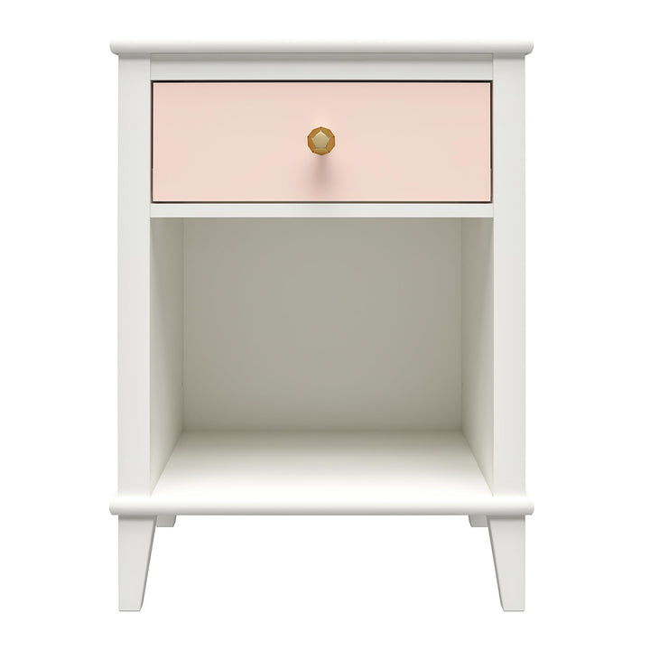 Nightstand with Multiple Knobs -  Peach