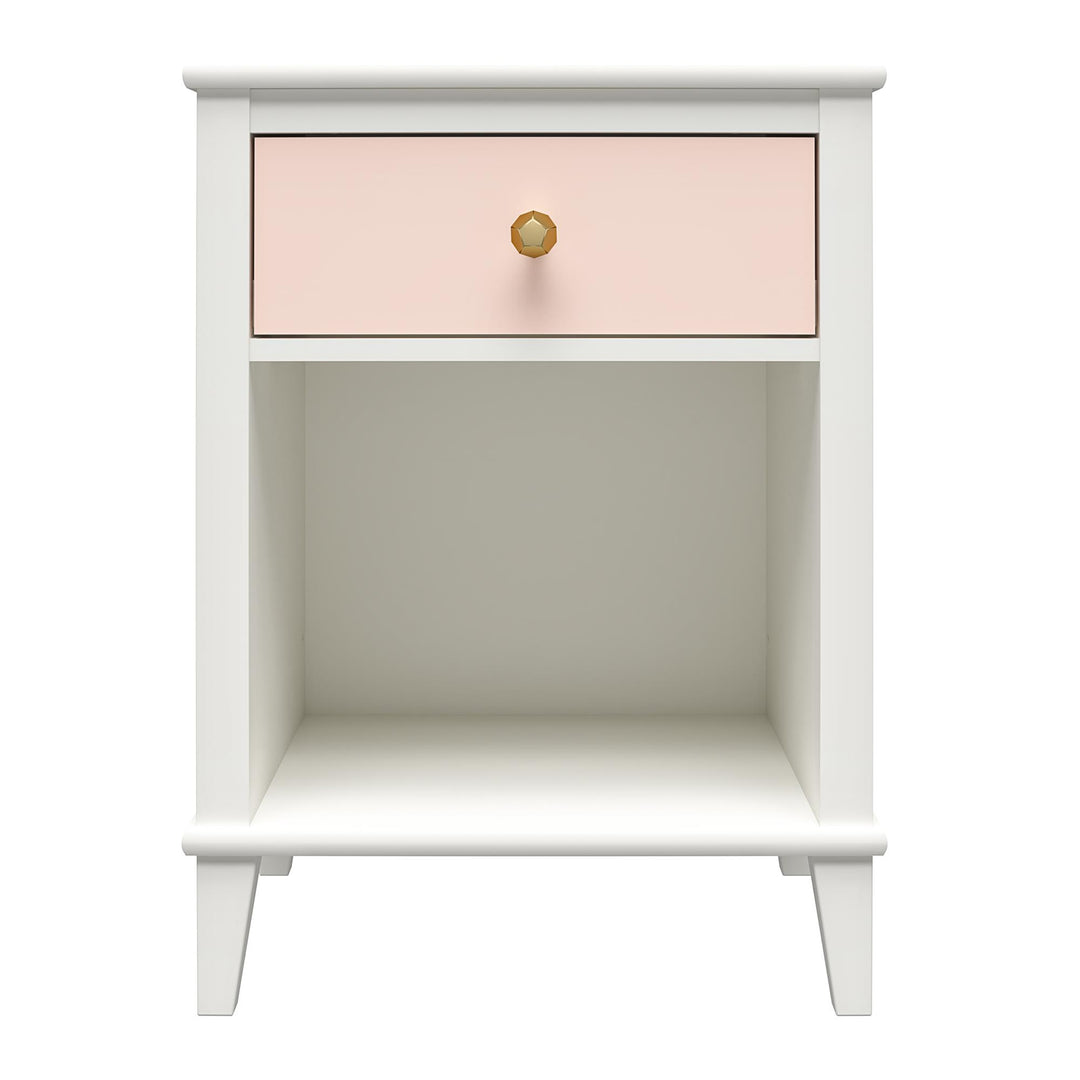 Nightstand with Multiple Knobs -  Peach