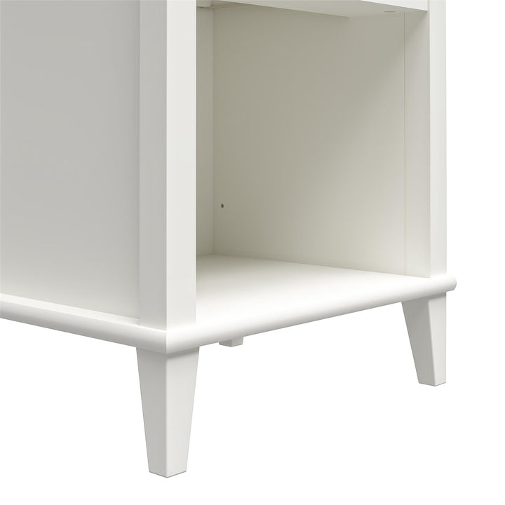 Nightstand with Spacious Design and Knobs -  Peach