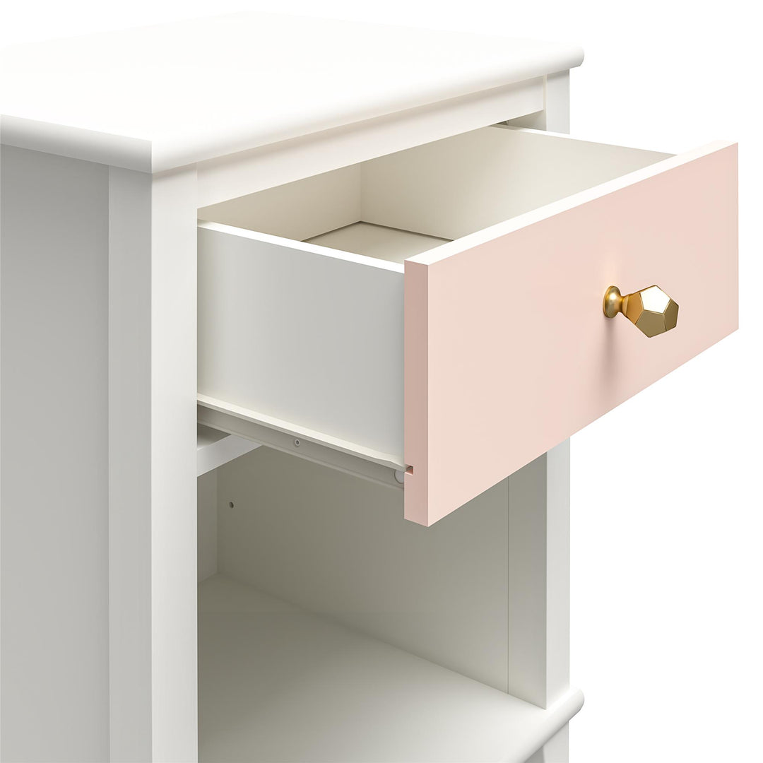Nightstand with Knobs for Small Spaces -  Peach