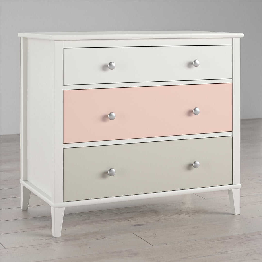 Monarch Hill Poppy 3 Drawer Dresser with 2 Sets of Knobs - Peach