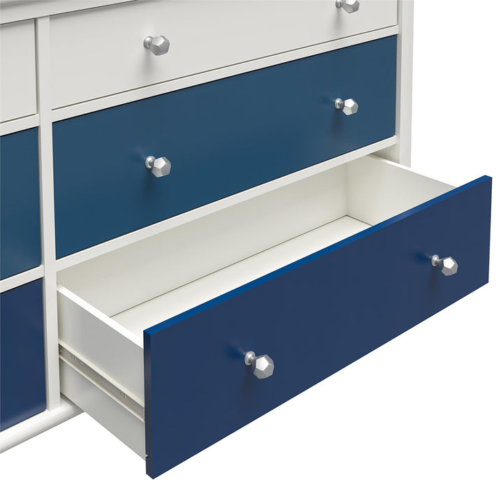 Dresser with adjustable knob sets for room -  Blue