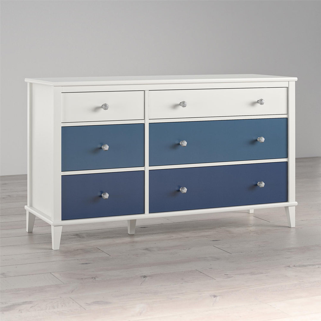 Organized storage with 6 drawer dresser -  Blue