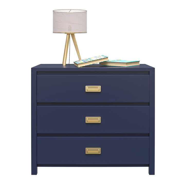 Modern bedroom furniture with gold pulls -  Navy