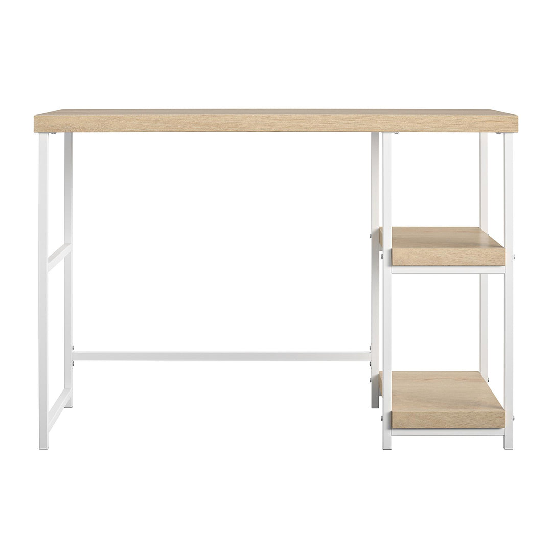 Kimberly Kids Desk with Reversible Shelves and Large Work Surface - Blonde Oak