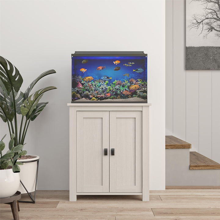 Farmington 10/20 Gallon Aquarium Stand with 2 Doors and Shelves - Sandy Pine