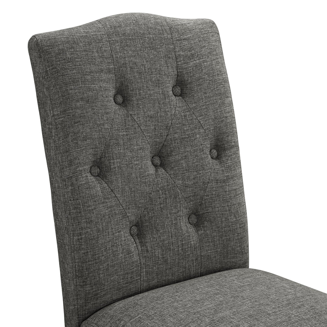 Emilia Upholstered Tufted Dining Chair - Grey Linen