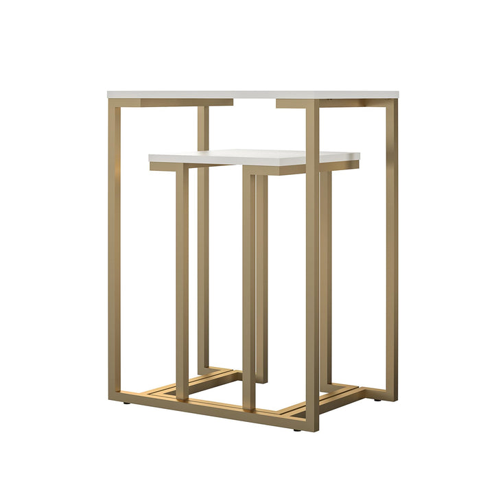 Camila Nesting Tables/Laptop Desk - White
