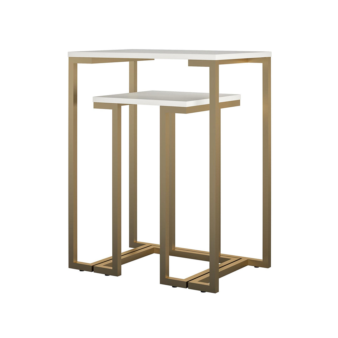 Camila Nesting Tables/Laptop Desk - White