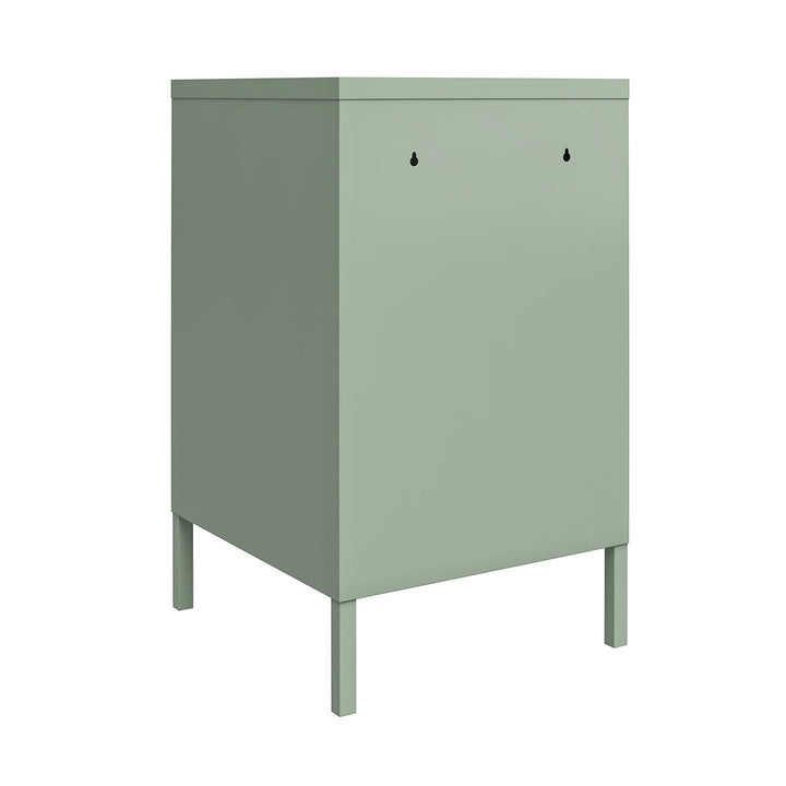 Shadwick 1 Door Metal Locker Style Livingroom End Table - Pale Green