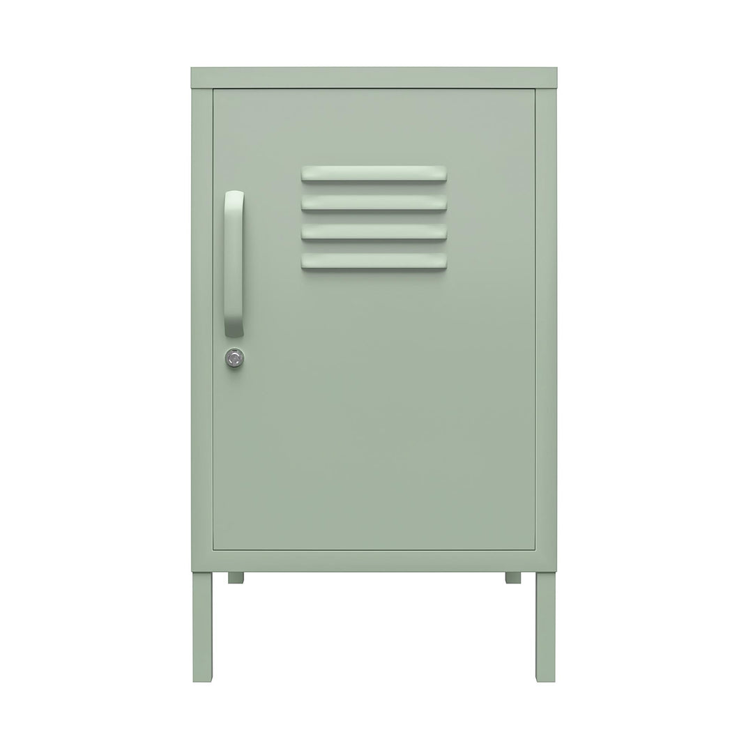 Shadwick 1 Door Metal Locker Style Livingroom End Table - Pale Green