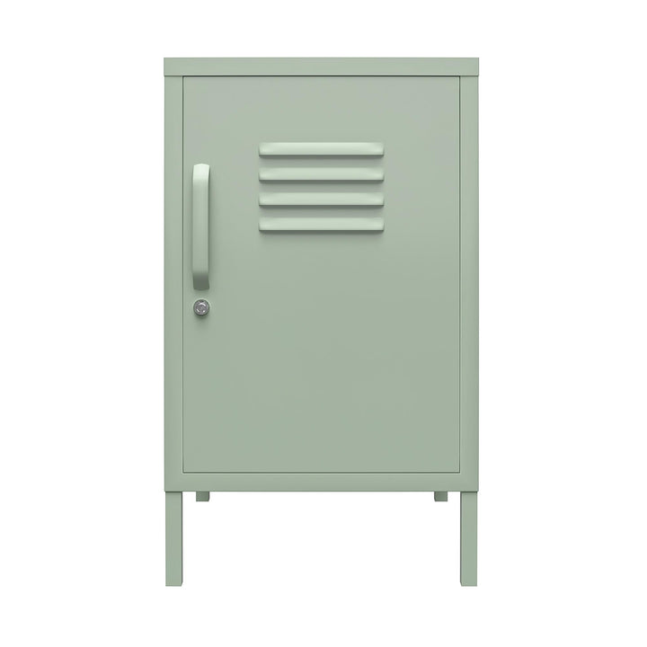 Shadwick 1 Door Metal Locker Style Livingroom End Table - Pale Green