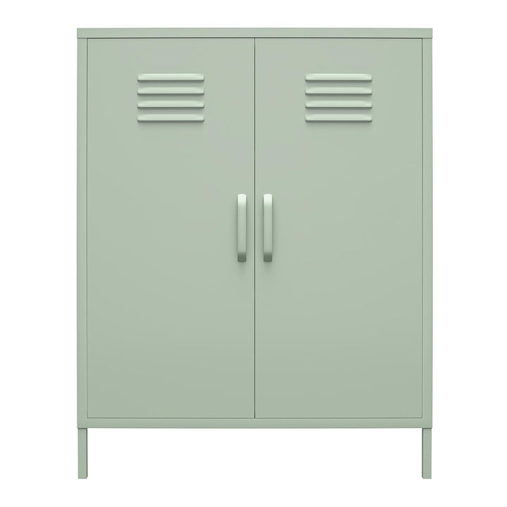 Shadwick 2 Door Metal Locker Style Accent Storage Cabinet - Pale Green