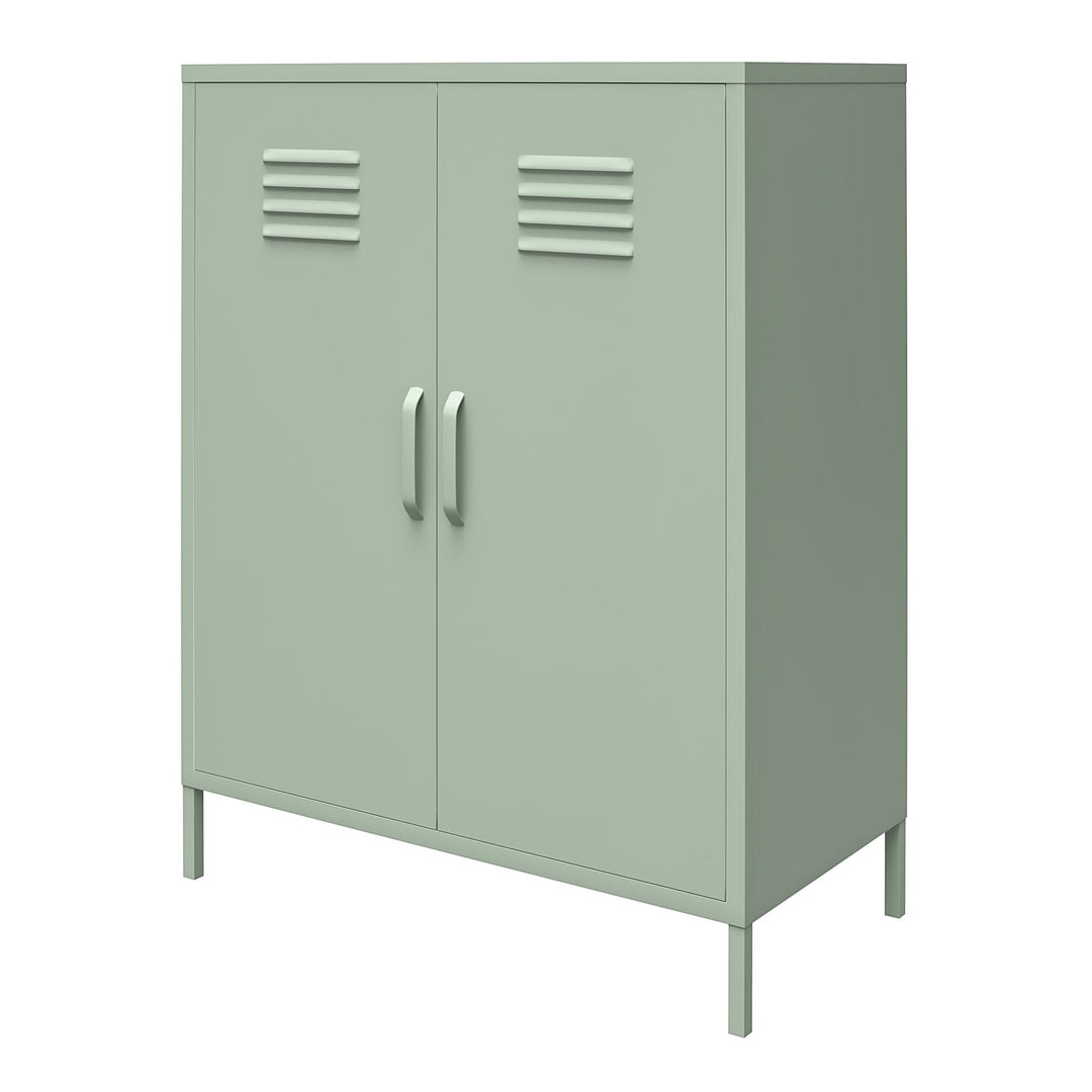 Shadwick 2 Door Metal Locker Style Accent Storage Cabinet - Pale Green