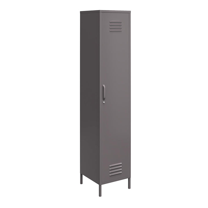 Shadwick 1 Door Tall Single Metal Locker Style Storage Cabinet - Graphite Grey