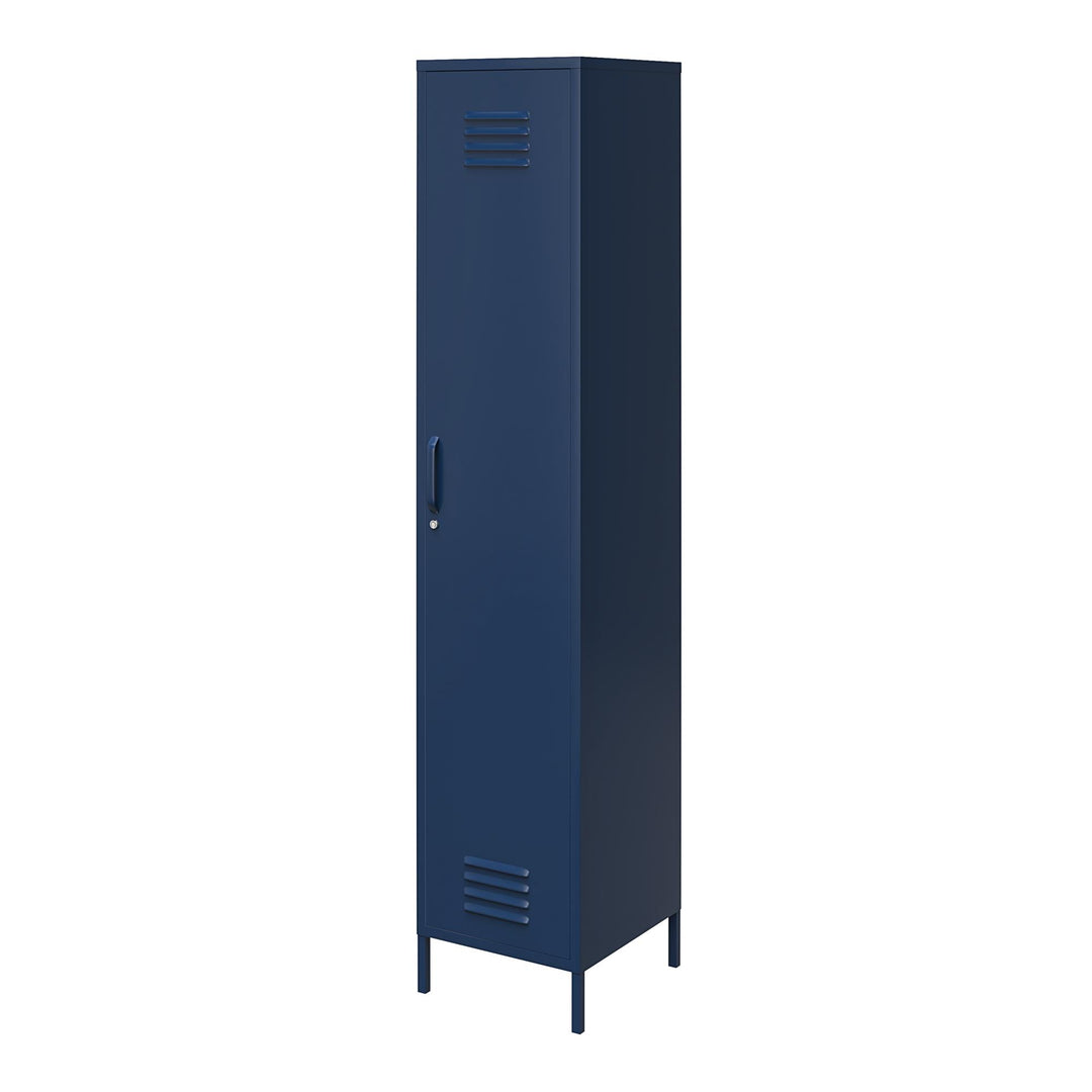 Shadwick 1 Door Tall Single Metal Locker Style Storage Cabinet - Navy