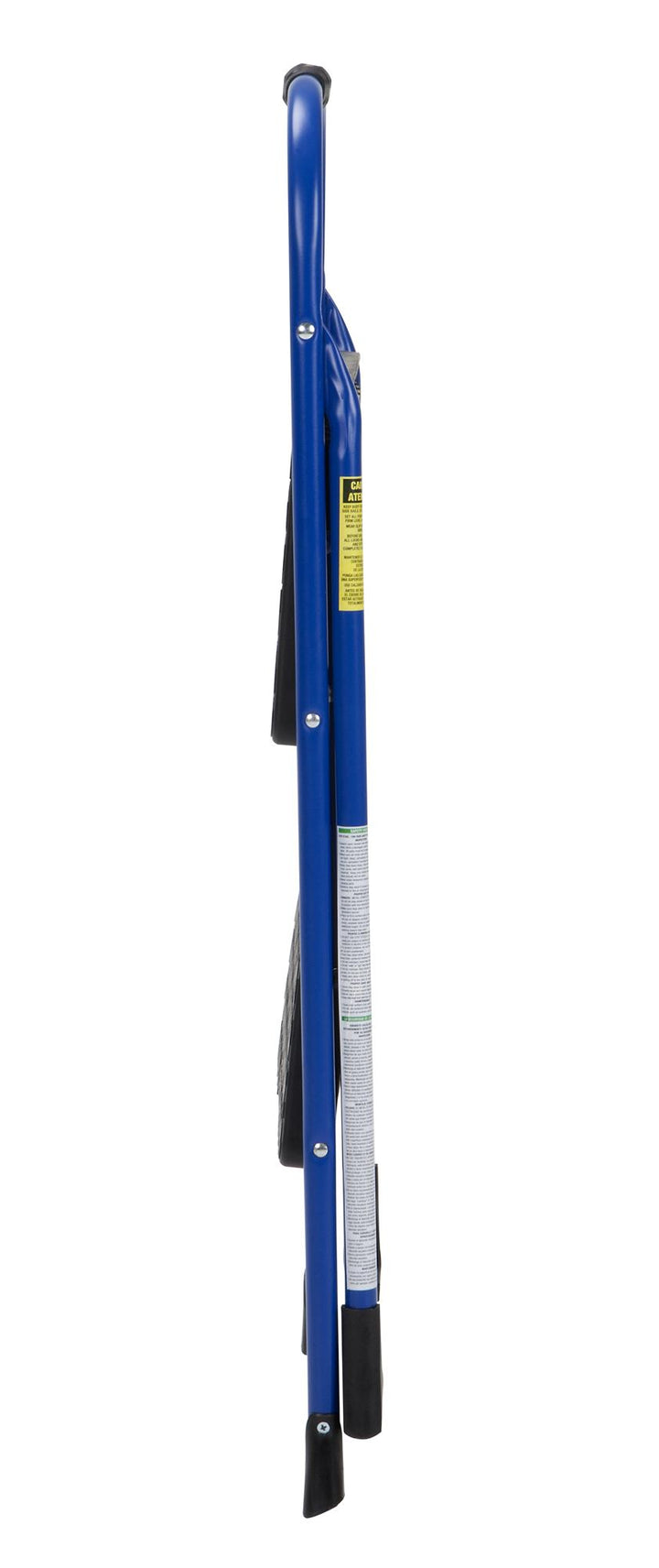 2 Step Steel Step Stool with Rubber Hand Grip - Blue / Black - 1-Pack
