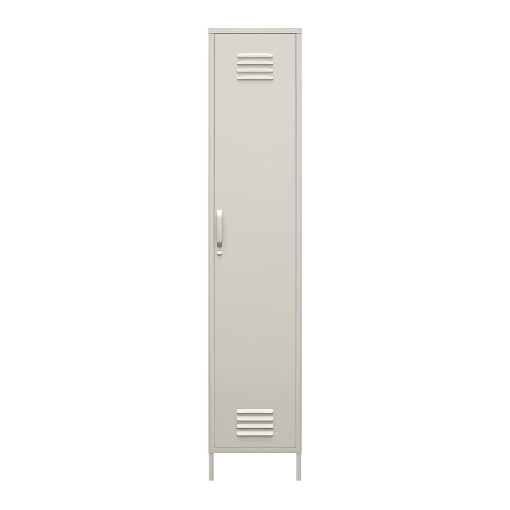 Shadwick 1 Door Tall Single Metal Locker Style Storage Cabinet - Taupe
