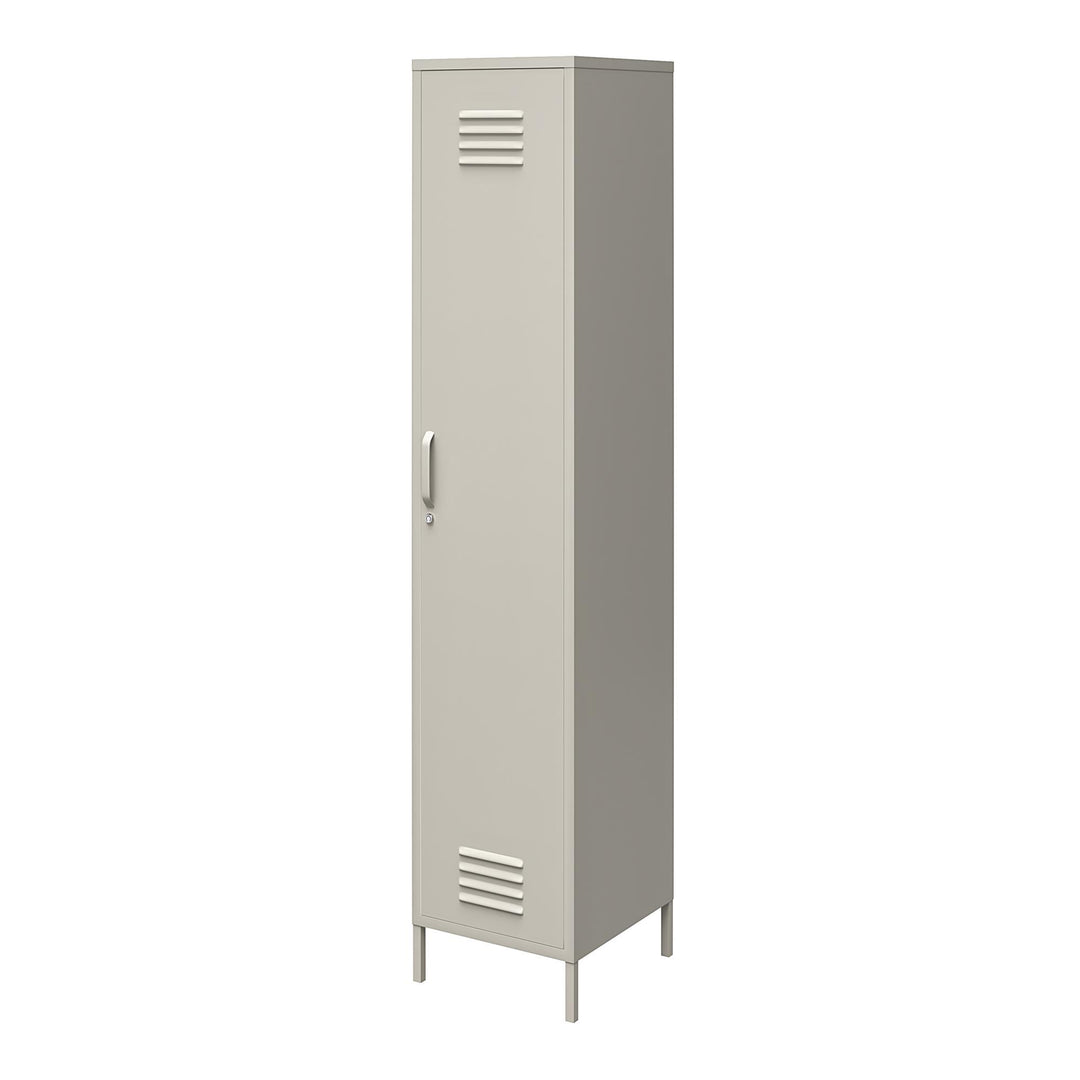 Shadwick 1 Door Tall Single Metal Locker Style Storage Cabinet - Taupe