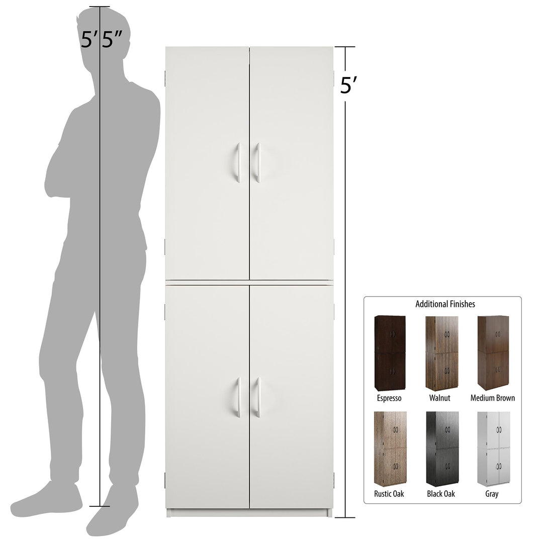 Systematic 4-Door 5' Storage Cabinet - Florence Walnut