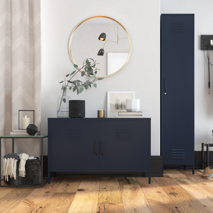 Systembuild Evolution Shadwick Single Metal Locker Cabinet, Navy - Navy